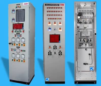 Remote tap change control cubicles with annunciation windows and control switches